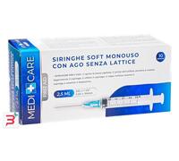 SIRINGA SOFT CAPACITA' 2,5ML AGO GAUGE 23 CONFEZIONE 10 PEZZI GAMMADIS