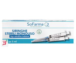 SIRINGA STERILE 5ML GAUGE 23 10 PEZZI SOFARMAPIU'
