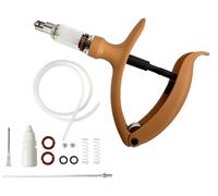 Siringa veterinaria Regolabile e Continua, Pistola iniettore per Animali, Pistola per irrigazione a pollame, per Bestiame e Altri Animali(Intubation/Oil-A/2ml)