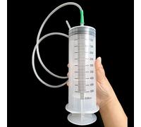 Siringhe di grande capacità Pompa olio riutilizzabile per barile ad ago con estrattore per pompa a pistola per siringa sottovuoto per aspirazione olio in scala