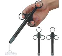 Siringhe di Lubrificante,Lube Shooter,Lubrificante Applicatore,2PC Applicatori Vaginali Lubrificanti Personali Iniettore Applicatori Vaginali Usa Per Uomini Donna Strumenti La Pulizia (Nero)
