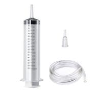 Siringhe Di Plastica, Siringa Grande 150ml Con Tubo da 1,3m, Per Laboratorio, Giardino e Animali Domestici, Industria