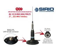 SIRIO ANTENNA VEICOLARE ML 145 N INOX MAG PM125 - 27 ... 28.5 MHz Tarabile