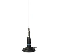 Sirio Antenne Ml 145 Mag con Base Magnetica diametro 125Mm, Antenna Cb Veicolare, Frequenza 27-28.5Mhz, Potenza Massima 900W (Cw) Short Time, Inox/Nero, Altezza 1,42Mt, Cavo 3.6Mt