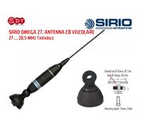 SIRIO OMEGA 27, ANTENNA CB VEICOLARE, FREQUENZA 27-28.5 Mhz