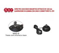 SIRIO PM-100S BASE MAGNETICA ATTACCO DV 100 mm GUARNIZIONE IN GOMMA CON CAVO E C