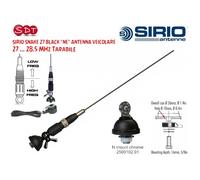 SIRIO SNAKE 27 BLACK "NE" ANTENNA VEICOLARE - 26.5 … 27.4 MHz Tarabile