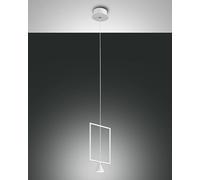 Sirio sospensione LED 8w quadrata bianco design