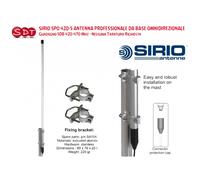 SIRIO SPO 420-5 ANTENNA PROFESSIONALE DA BASE OMNIDIREZIONALE 5DB 420-470 Mhz