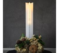 Sirius Candela LED Sara Calendar, bianco/argento, altezza 29 cm Sirius