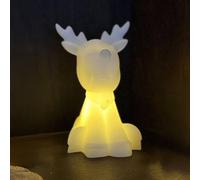 Sirius Figura decorativa LED Naja, bianca, altezza 12 cm, cera, funzionamento a Sirius