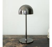 Sirius lampada da tavolo LED ricaricabile Tim, color nichel, altezza 30 cm, IP54 Sirius