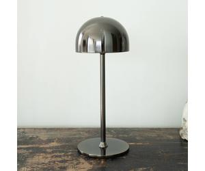 Sirius lampada da tavolo LED ricaricabile Tim, color nichel, altezza 30 cm, IP54 Sirius