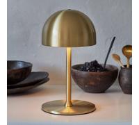 Sirius Lampada da tavolo LED ricaricabile Tim, color ottone, altezza 22 cm, IP54 Sirius