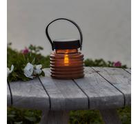 Sirius Lampada LED solare Aston Jar, altezza 12 cm, color ambra/marrone, IP44 Sirius