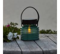 Sirius Lampada LED solare Aston Jar, altezza 12 cm, verde/marrone, IP44 Sirius