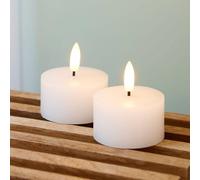 Sirius Lumino da tè LED Sille, bianca, cera, set da 2, funzionamento a batteria Sirius