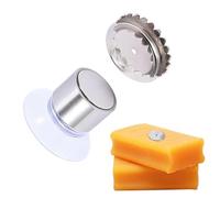 SIRLOMU 1 pezzo Magnete Saugnapf Portasapone Qualità Premium Design Semplice Forte Fissaggio Acciaio Inossidabile Supporto a Parete Senza Forare (Bagno, Cucina)