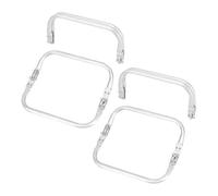 SIRLOMU 2-Pezzi Cintura Uncinetto U-Cornice, U-Borsa, Maniglia Interna in Alluminio Baci Cornice Borsa, Maniglia Borsa Cornice Cintura per Borse DIY (20 x 9,2/18 x 8,5 cm)