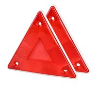 SIRLOMU 2 pezzi Riflettore standard per rimorchio, Catarifrangente Triangolare, Luce per Auto, Foglio Riflettente, Adatto per Furgoni, Camion, Auto (Triangolo con distanza tra i fori)