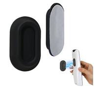 SIRLOMU 2 Pz Supporto Magnetico per Telecomando, Silicone Wandhalterung, Adesivo Forte per TV/Climatizzatore/Ventilatore (Nero)