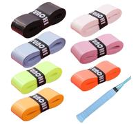 SIRLOMU Nastro Grip, 7 pezzi, Traspirante, con Assorbimento del Sudore, Facile da Applicare, Racchette, Adesivo per Controllo Migliore, Versatile e Decorativo, Universale Tennis e Badminton