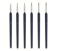 SIRLOMU Set di 6 Pennelli Sottili, Acrilico, Acquerello, Modellismo, Pennelli per Pittura Acrilica, Dipingere per Numeri, Dettagli Miniatura, Pennelli da Artista, Paint Brush