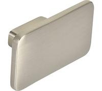 SIRO Pomello per mobili, semplice, moderno, in ghisa nichelata, levigato, 58 mm x 22 mm x 33 mm, 2411-58ZN21