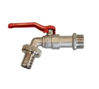 Sirocco 5622474 Valvola di scarico a sfera con raccordo in ottone, 3 cm con occhiello