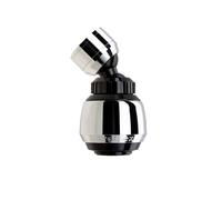 Siroflex 2505/5S Sirius Rompigetto Aeratore Doccetta Rubinetto Cucina Made in Italy Cromato Nero | Aeratore Rubinetto Con Prolunga Snodabile | Areatore Per Rubinetti Con Risparmio Idrico E Filtro