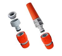 Siroflex 4550/AS Kit Irrigazione Giardino con Lancia Acqua e Raccordi Rapidi 1/2", Presa Rubinetto 3/4", Set Completo Made in Italy