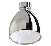 Siroflex Soffione Doccia Anticalcare 2765/2S, ABS Cromato Bianco, Getto Ampio, Attacco Universale 1/2", Con Riduttore di Flusso, Snodo in Ottone, Uso Domestico, Made in Italy
