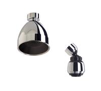 Siroflex Soffione Doccia Anticalcare 2765/S ABS Cromato Nero Getto Ampio Attacco