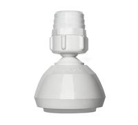 Siroflex Soffione Doccia Fisso 2760/2S, Polipropilene Resistente, Senza Parti Metalliche Esposte, Attacco Universale 1/2", Getto Ampio, Bianco, Made in Italy