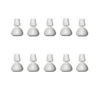 Siroflex Soffione Doccia Fisso Bianco 10 Pezzi 2760/10, Polipropilene Resistente, Senza Parti Metalliche Esposte, Attacco Universale 1/2", Getto Ampio, Uso Frequente, Made in Italy