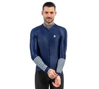 SIROKO - Maglia da Ciclismo a Maniche Lunghe M2 Alpine - XS - Blu Navy/Bianco