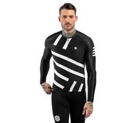 SIROKO - Maglia da Ciclismo a Maniche Lunghe M2 Leader - S - Nero/Bianco