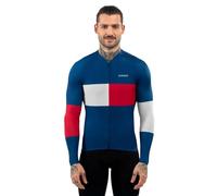 SIROKO - Maglia da Ciclismo a Maniche Lunghe M2 Vezzana - M - Blu/Rosso