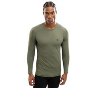 SIROKO - Maglietta Sportiva a Maniche Lunghe Wild - L - Verde