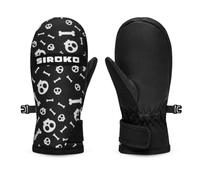 SIROKO - Muffole da neve per Bambini Spook - 9-10 (140 cm) - Nero/Bianco
