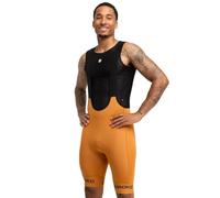SIROKO Pantaloncini Ciclismo Corti Uomo in Tessuto Riciclato Elastico, marrone, M