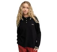 SIROKO Polo Maglia Manica Lunga Verelle-W Black Nero, Nero , M