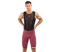 SIROKO - Salopette da Ciclismo BX Bionaz - M - Bordeaux/Nero