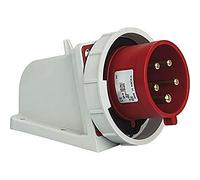 SIROX® Spina per apparecchi da parete CEE, IP 67, 5 poli, 400 V, 6 ore, corrente 32 A, commutatore di fase sì, contatti nichelati no, rosso