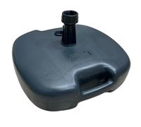 SIRSA Base ombrellone quadrata, riempibile a piacimento fino a 20 litri con acqua o sabbia. Attacco ombrellone standard 35mm. (NERO Antracite), con maniglie, MADE IN ITALY