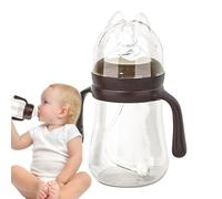 Sirseon Biberon per il latte, biberon per bambini che allattano al seno - Biberon con capezzolo in silicone da 240 ml,Manici facili da impugnare, biberon per l'allattamento al seno, per