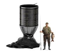 Sirseon Borsa a rete da pesca, cestino da pesca pieghevole | Secchio da pesca a rete per cestello da pesca multistrato - Gabbia di stoccaggio per rete da pesca pieghevole di grande capacità per