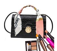 Sirseon Borse a tracolla da donna, borsa a tracolla | Borsa quadrata Borsa a tracolla Borse Tote | Borsa a tracolla in pelle PU alla moda per shopping, feste, Stampa coccodrillo nero, Se référer au