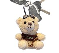 Sirseon Carino portachiavi orsacchiotto ciondolo - orsacchiotto con gli occhiali portachiavi dell'animale ripieno,Ornamento portachiavi peluche, carino giocattolo da collezione bambola Anima per