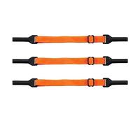 Sirseon Cinturino per occhiali sportivi, regolabile, set da 3 pezzi, per occhiali da sole, in silicone, per bambini, donne, Colore: arancione., Siehe Beschreibung